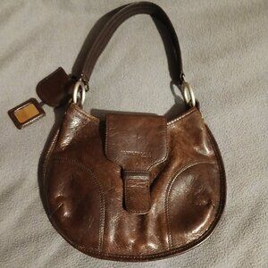 Kenneth Cole Retro Leather Shoulder Purse With Detachable Mirror in Leather Case